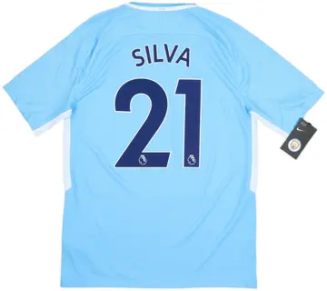 2017-18 Manchester City Home Shirt Silva #21 (M)