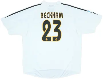 2004-05 Real Madrid Home Shirt Beckham #23 - 10/10 - (XL)