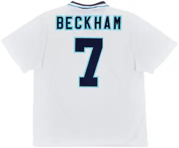 1995-97 England Home Shirt Beckham #7 - 10/10 - (XXL)