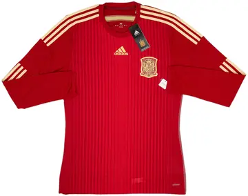2013-15 Spain Player Issue Home L/S Shirt (L)