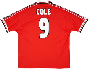 1998-00 Manchester United Home Shirt Cole #9 (XXL)