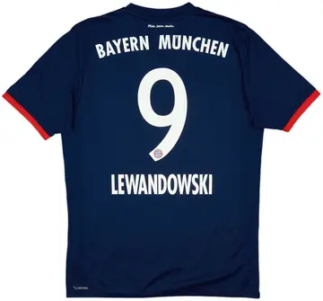 2017-18 Bayern Munich Away Shirt Lewandowski #9 - 10/10 - (M)