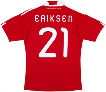 2010-11 Denmark Home Shirt Eriksen #21 - 10/10 - (S)