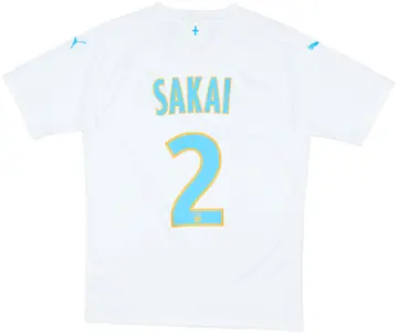 2019-20 Olympique Marseille Home Shirt Sakai #2 - 10/10 - (S)