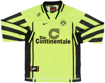 1996-97 Borussia Dortmund Home L/S Shirt - 10/10 - (L.Boys)