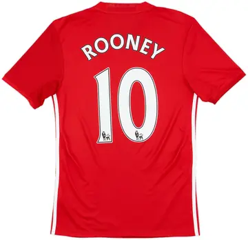 2016-17 Manchester United Home Shirt Rooney #10 - 10/10 - (XS)