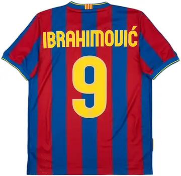 2009-10 Barcelona Home Shirt Ibrahimovic #9 - 10/10 - (S)