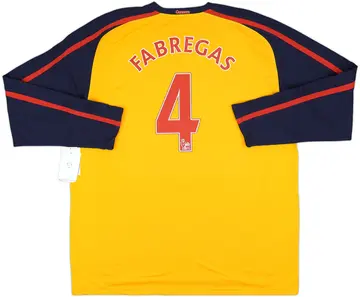 2008-09 Arsenal Away L/S Shirt Fabregas #4 (XXL)