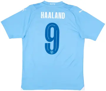 2023-24 Manchester City Home Shirt Haaland #9 - 10/10 - (M)