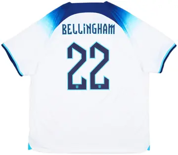 2022-23 England Home Shirt Bellingham #22 - 10/10 - (XXL)