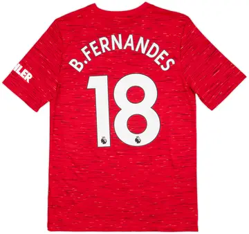 2020-21 Manchester United Home Shirt B.Fernandes #18 - 10/10 - (XL.Boys)