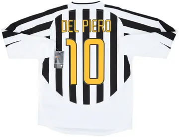 2003-04 Juventus Player Issue Home L/S Shirt Del Piero #10 (L)