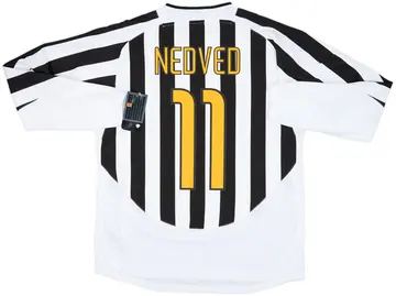 2003-04 Juventus Player Issue Home L/S Shirt Nedved #11 (L)