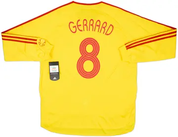 2006-07 Liverpool Player Issue Away L/S Shirt Gerrard #8 (XL)