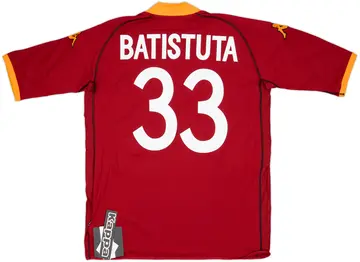 2002-03 Roma Home Shirt Batistuta #33 (3XL)