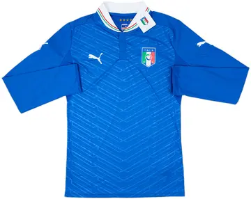 2012-13 Italy Player Issue Home L/S Shirt (M)