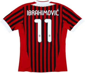 2011-12 AC Milan Home Shirt Ibrahimovic #11 - 10/10 - (M)
