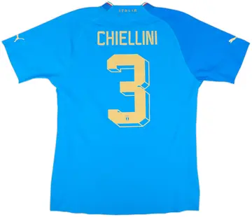 2022-23 Italy Authentic Home Shirt Chiellini #3 - 10/10 - (L)