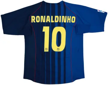 2004-05 Barcelona Away Shirt Ronaldinho #10 - 10/10 - (XL)