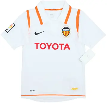 2007-08 Valencia Home Shirt (M.Boys)