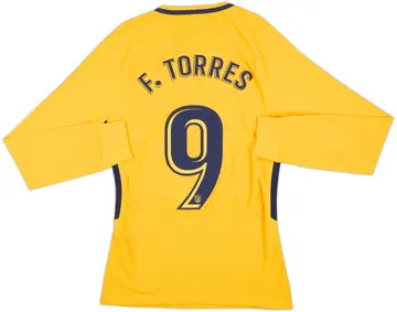 2017-18 Atletico Madrid Player Issue Away L/S Shirt F.Torres #9 (S)