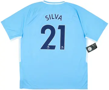 2017-18 Manchester City Home Shirt Silva #21 (XXL)