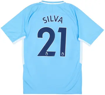 2017-18 Manchester City Home Shirt Silva #21 (S)
