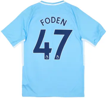 2017-18 Manchester City Home Shirt Foden #47 (S)