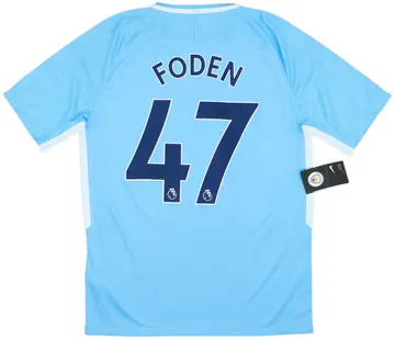 2017-18 Manchester City Home Shirt Foden #47 (M)