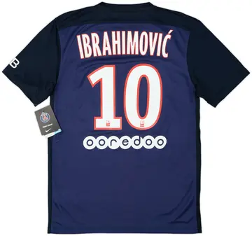 2015-16 Paris Saint-Germain Home Shirt Ibrahimovic #10 (S)
