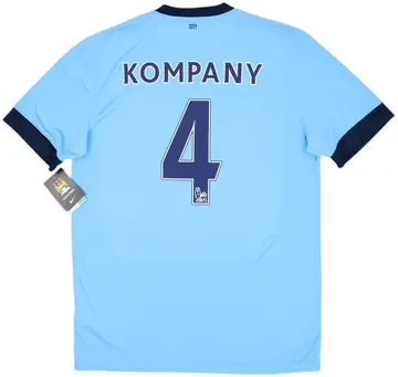 2014-15 Manchester City Home Shirt Kompany #4 (L)