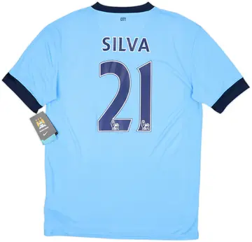 2014-15 Manchester City Home Shirt Silva #21 (M)