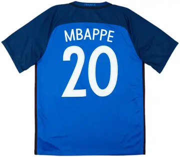 2016-17 France Home Shirt Mbappe #20 (L)