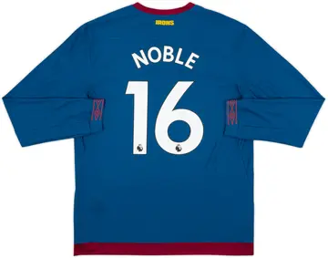 2018-19 West Ham Away L/S Shirt Noble #16 - 10/10 - (XL)