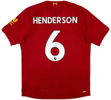 2019-20 Liverpool Home Shirt Henderson #6 - 10/10 - (M)