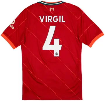 2021-22 Liverpool Home Shirt Virgil #4 - 10/10 - (S)