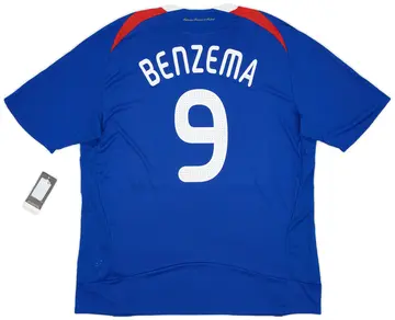 2007-08 France Home Shirt Benzema #9 (XXL)