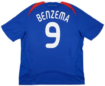 2007-08 France Home Shirt Benzema #9 (XL)
