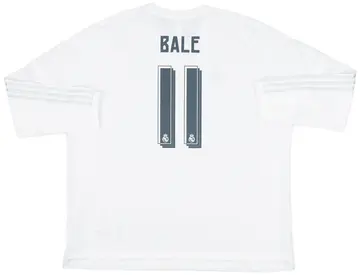 2015-16 Real Madrid Home L/S Shirt Bale #11 (3XL)