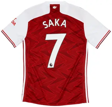 2020-21 Arsenal Home Shirt Saka #7 - 10/10 - (S)