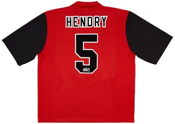 1995-96 Blackburn Away Shirt Hendry #5 - 10/10 - (XXL)