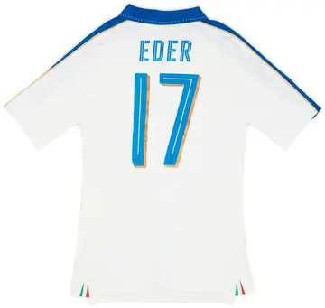 2016-17 Italy Player Issue (ACTV Fit) Away Shirt Eder #17 (L)