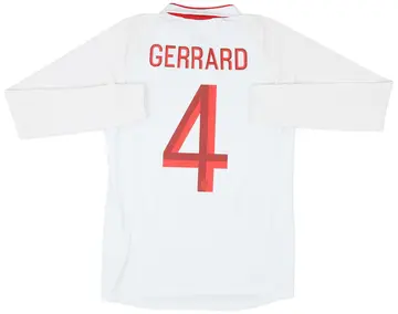 2012-13 England Home L/S Shirt Gerrard #4 - 10/10 - (XS)