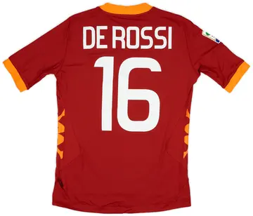 2011-12 Roma Home Shirt De Rossi #16 (M)