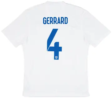 2014-15 England Authentic Home Shirt Gerrard #4 (XL)