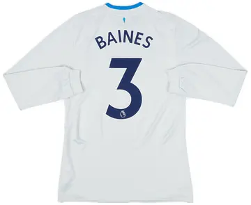 2017-18 Everton Away L/S Shirt Baines #3 (S)