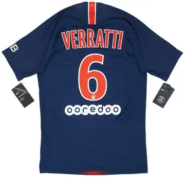 2018-19 Paris Saint-Germain Authentic Home Shirt Verratti #6 (S)