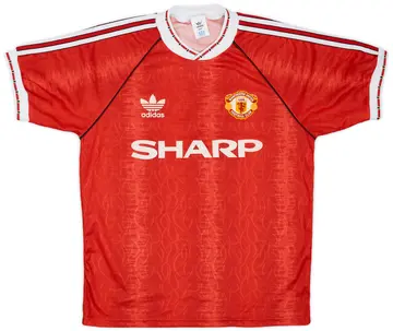 1990-92 Manchester United Home Shirt - 10/10 - (M)