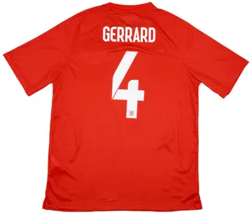 2014-15 England Authentic Away Shirt Gerrard #4 (XL)