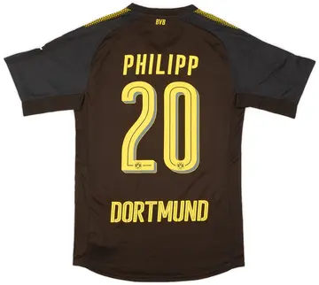 2017-18 Borussia Dortmund Away Authentic Shirt Philipp #20 - 10/10 - (M)